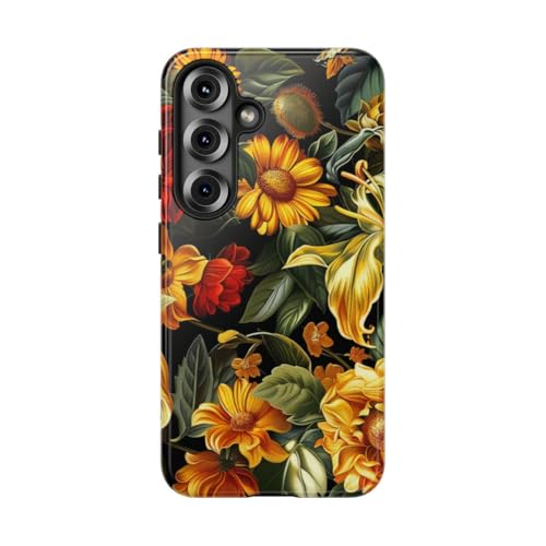 Coque Samsung S25 robuste motif fleurs : protégez votre écran des chutes avec style