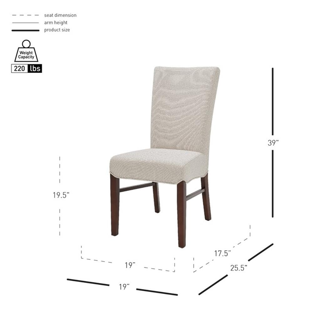 npd furniture and more Milton Fabric, (Set of 2) Dining Chair, Beige