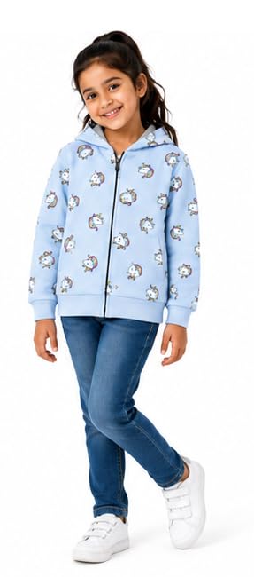 Image of T2F Girls Cotton Hooded Neck Sweatshirt
