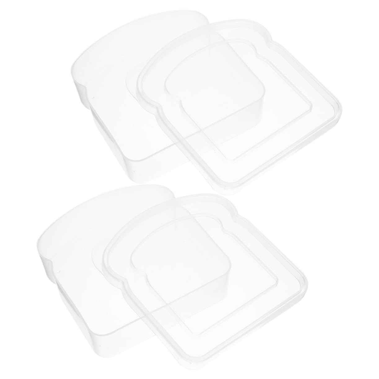 PRETYZOOM 8 Pz Scatola Per Toast Contenitore Contenitori Trasparenti Scatole Per Panetteria Contenitori Per Alimenti Piccoli Con Coperchi Sandwich Per Adulti Pp
