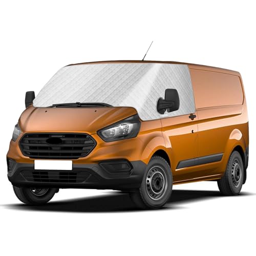 Couverture de pare-brise Ford Transit Custom thermique pliable pour éviter le givre et la chaleur