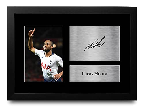 Cadeau Lucas Moura Tottenham autographe photo fan foot
