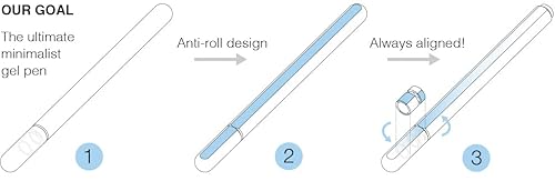 Stilform 200019 Arc Gel Pen - Patented Gel Rollerball Pen - Non-Slip Design - Magnetic Mechanism - Matte Titanium thumb #2