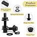 Vifmy M6-1.0 Bolt x (Length 12/16/20/25/30mm) Flange Head Bolts Assortment Kit (240 Pack) with 6mm Bolt, Serrated Flange Nuts, Washers, Alloy Steel Black Oxide Finish Plated, Full Thread
