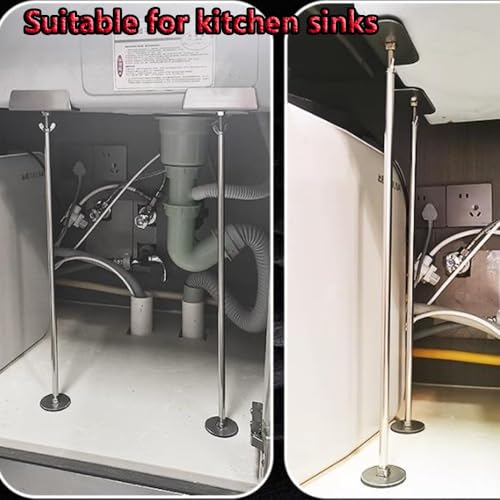 Varilla de soporte ajustable para reforma de lavabo de baño común 7