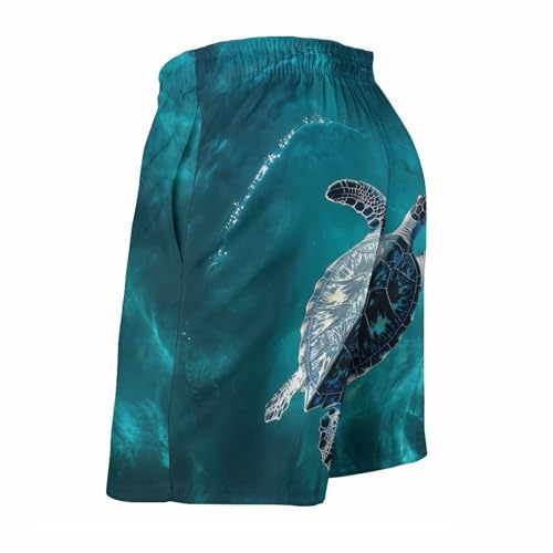 Cute Turtle Mens Swim Trunks Quick Dry Board Shorts Beach Swimwear Bathing Suits4