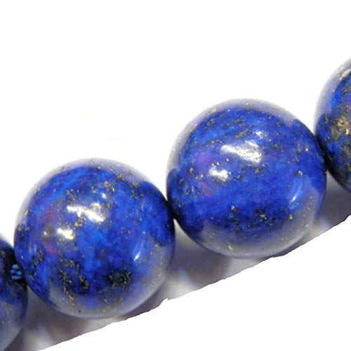 Malahill semiprecious Stone Beads for Jewelry Making, Sold per Bag 5 Strands Inside, Lapis Treated 10mm