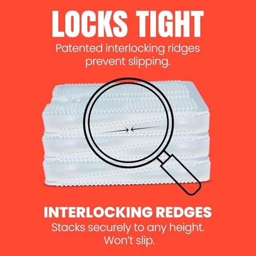 Image of Wobble Wedges Flexible Plastic Leveling Shims Made in the USA The Original Flexible Plastic Shims for Leveling Furniture, Tables, Toilets, Appliances & Other Home Improvement Projects Clear, 10-Pack