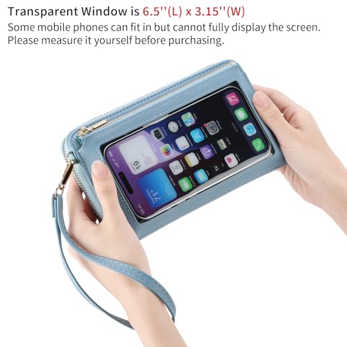 Image of GOIACII Phone Purse Crossbody Bags for Women Small Travel Wallet Touch Screen RFID Blocking