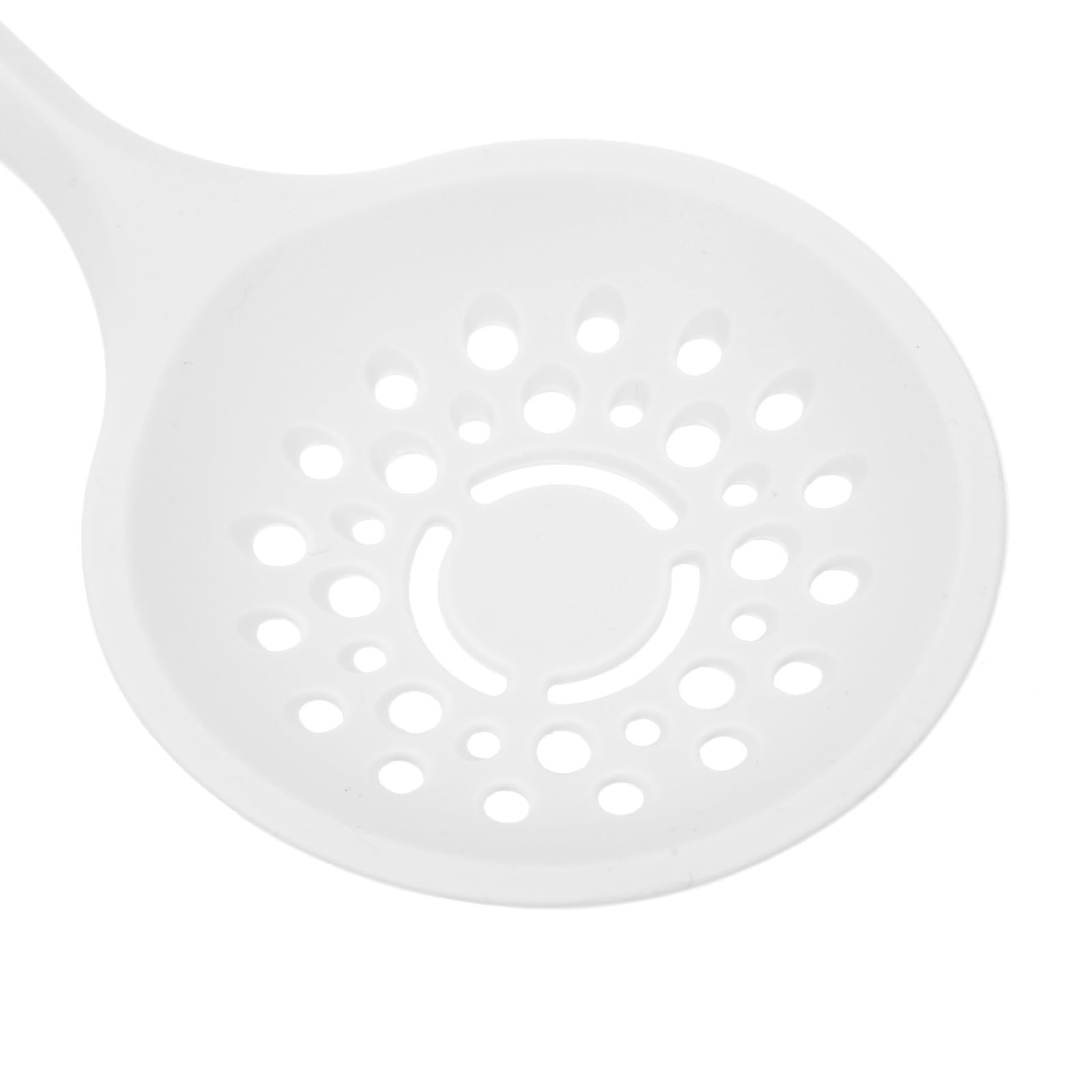 Cuchara Coladora de Silicona Mango Ergonómico y Diseño Perforado para Escurrir Pasta y Alimentos en Cocina Multiuso Resistente al Calor
