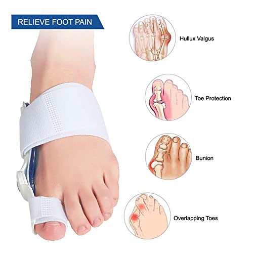Kotals Bunion Corrector For Women Men Hallux Valgus Brace Splint Pads Big Toe Separators Straightener (White-1Pack) #TOP5