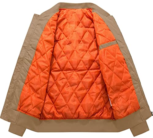 Kefitevd Windbreaker Jcoat For Men Casual Warm Winter Coats Mens Softshell Jacket Baseball Jackets Quilted Puffer Bomber Jacket Men #TOP2