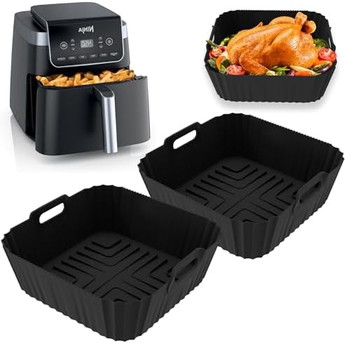 2 stampi in silicone Air Fryer per Ninja Dual Stack SL400EU SL400EUCP Silicone stampo accessori Air Fryer compatibile con Ninja Foodi Max Dual Zone 9.5L AF400EU AF300EU (Clausola esplicita