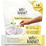 Who Knew Toilet Bombs for Smell - 14 Citrus Sachets | Drop Before You Go Poop | Toilet Odor Eliminator & Poop Smell Eliminator | Portable Bathroom Deodorizer for Travel, Guest Bathrooms & On-The-Go