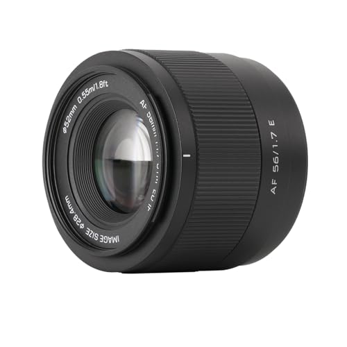 VILTROX Lente 56 mm f1.7 E para Sony e-Mount 56 mm F1.7 E Lente Retrato de Abertura Grande APS-C Com