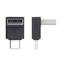 Vista 11 de xiwai USB3.0 tipo A macho a USB 3.1 tipo C macho hacia arriba opuesto en forma de U en ángulo trasero 90 grados adaptador de carga de datos 10Gbps