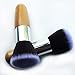 RN BEAUTY 2 Pieces Makeup Brushes Blush Brush Foundation Brush With Bamboo Handle Contour Bronzer Face Blender Brush for Liquid Cream Powder Mineral Buffing Blending Kabuki Brush (Flat & Round Top)