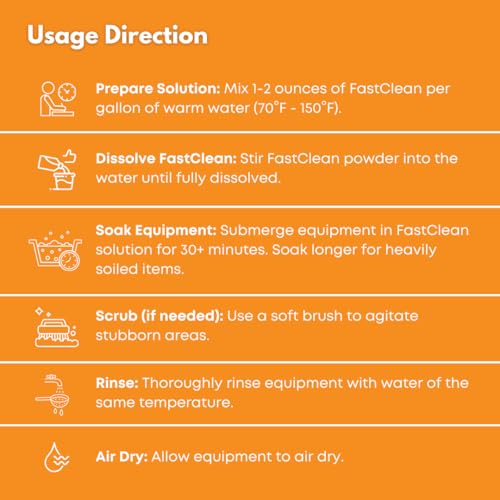 FastClean 50 lbs Non Caustic Cleaner for homebrewing and winemaking by FastRack, Alkaline Homebrew Cleaner with Powerful Formula and Hassle-free Cleanup, Ideal Cleanser for Brewing Equipment - 800 oz - Thumbnail 6
