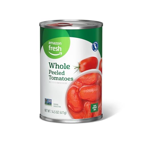 Amazon Fresh Whole Peeled Tomatoes, 14.5 Oz