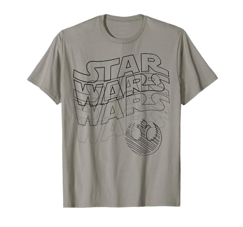 T-shirt Star Wars Wavy Logo rétro haut de gamme pour collectionneur de mode