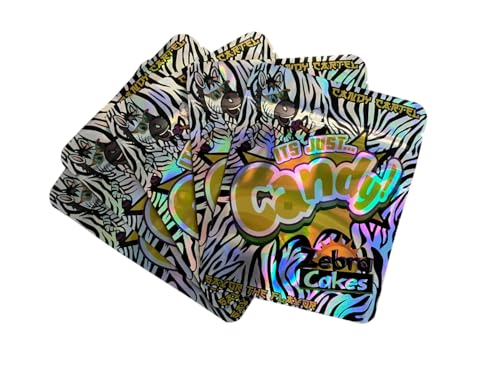 50 Cali Packs 3.5G Mylar Bags Resealable Smell Proof Bag Plastic Baggies Smelly Sealable Smell Proof Mylar Bag Pack Ziplock Packaging Pouches Aluminium Foil Airtight Candy Sandwich Storage