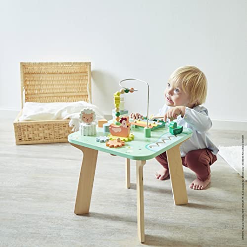 Janod Wooden Pretty Meadow Activity Table - 21.1" Tall - Ages 12 Months+ - J05327 #TOP6