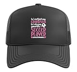 My Favorite Soccer Player Nana Soccer Nana Grandma Trucker Hat with Adjustable Mesh Back, Black