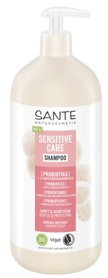 Sante Champú Extra Sensitive 950ml Bio Vegan, Natural, para Cuero Cabelludo Sensible,
