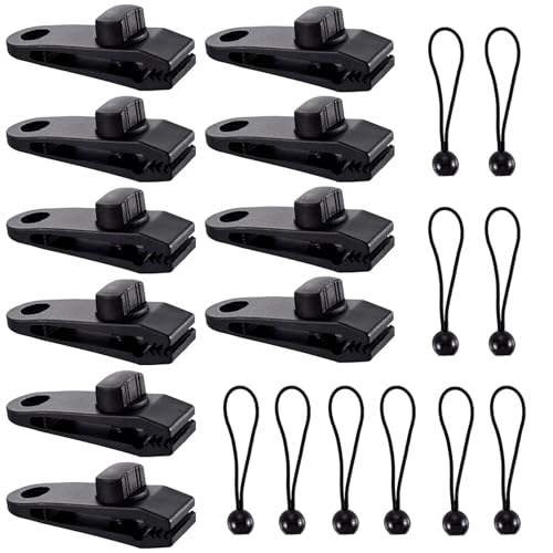 16 Pinces Pour Bâche/tente Camping - Clips De Fixation étanches - Pour Hamac, Bâche Piscine, Randonnée