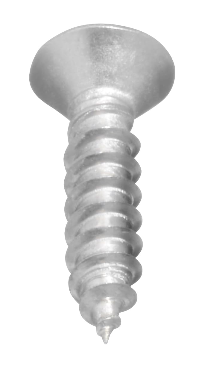 # 6 x 5/20,3 cm viti per legno a testa piatta, Phillips Drive, tipo 316 marine grade in acciaio INOX, filettatura parziale, finitura brillante, quantità 100