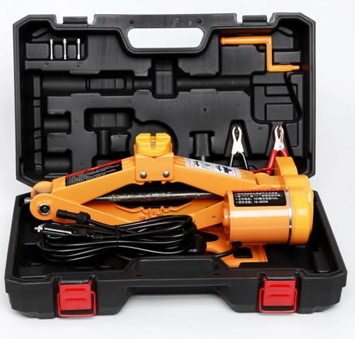 Uadme Cric Electrique Voiture 3T DC 12V, Crics de Levage Auto 120-350 mm 170-420 mm, Kit de Réparation Voiture Dépannage Routière, pour SUV, Berline, Pick-up
