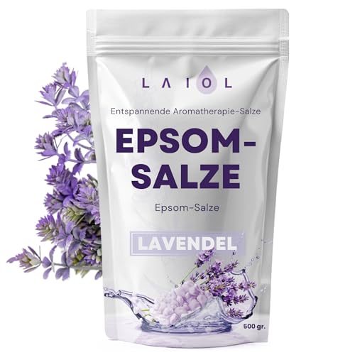 Epsom Salz 500 g Lavendel – Reines Bittersalz mit Magnesium - Badesalz für Bad & Fußbad – Muskelentspannung, Detox & Stressabbau – Ideal für Aromatherapie & Spa zu Hause Epsom Salz 500 g Lavendel – Reines Bittersalz mit Magnesium - Badesalz für Bad & Fußbad – Muskelentspannung, Detox & Stressabbau – Ideal für Aromatherapie & Spa zu Hause
