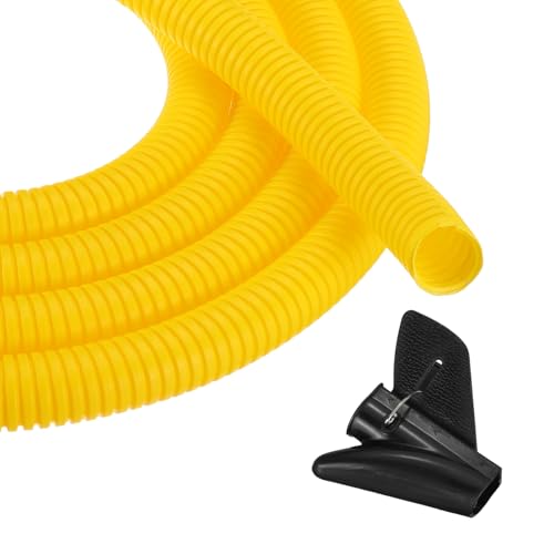 Gaine de protection flexible jaune de 6,1 m pour câbles de bureau