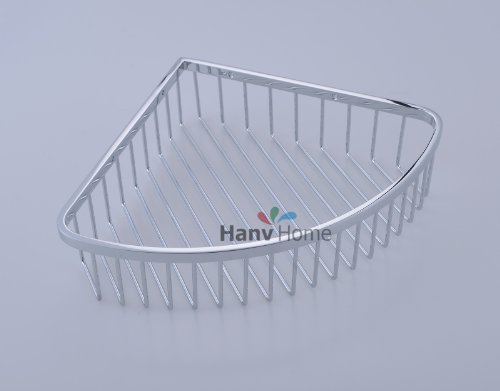 Haneabth Stainless Steel Wall Mount Corner Shower Caddy For Bathroom, Polished Chrome #TOP3