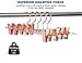 Amber Home 12 Pack Rose Copper Gold Metal Pants Hangers With Clips, Adjustable Trouser Hangers for Jeans, Skirts, Heavy Duty