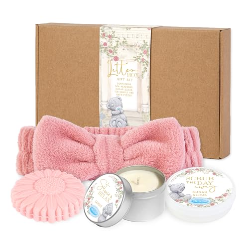 Me to You Tatty Teddy Letterbox Gift Set for Relaxation Includes Candle Bath Fizzer, Spa Headband And Sugar Scrub