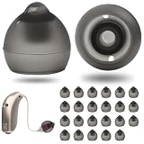 AOOSU 26 Stück Schirmchen Für Hörgeräte, Halboffen Hörgerätekappen 7mm, Hörgeräte-Kuppeln Replacements, Hörgerätes Zubehör Kompatibel mit mehreren Modellen-Klein