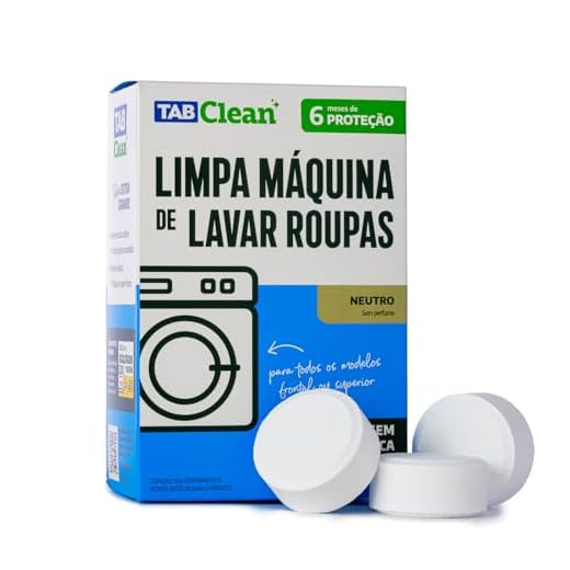 Limpa Maquina de Lavar Roupas TabClean cx c/ 06 unidades/doses de 40g (240g) para todos os tipos de Maquinas de Lavar Roupas