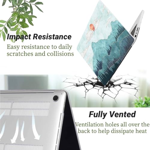 Funda MacBook Pro 14 resistente a arañazos con cubierta teclado montaña 4