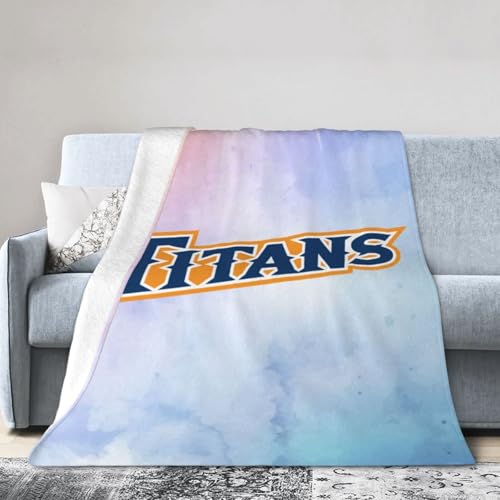 Fsugnioe Cal State Fullerton Titans Fleece Blanket Very Soft Microfiber Flannel Blanket for Couch Warm and Cozy for All Seasons