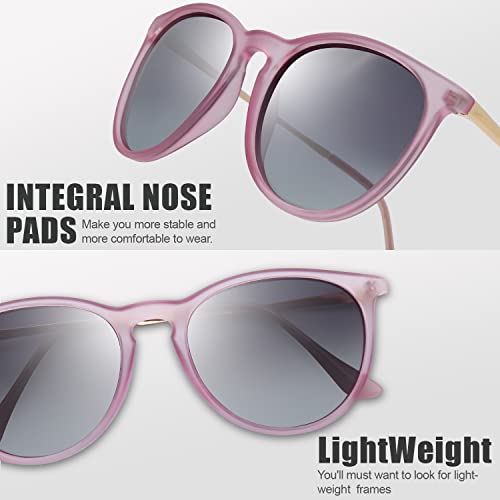 The Fresh Polarized Classic Round Style Tip Pointed Sunglasses Vintage Trendy FR16124P3