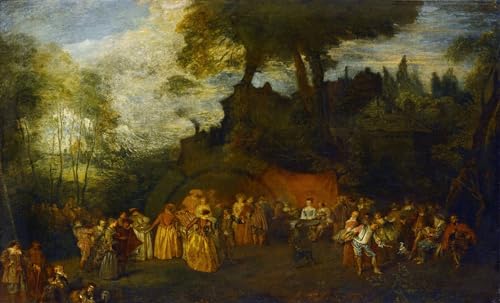 Cuadro il Matrimonio Watteau para cubrir paredes vacías lienzo 60x90