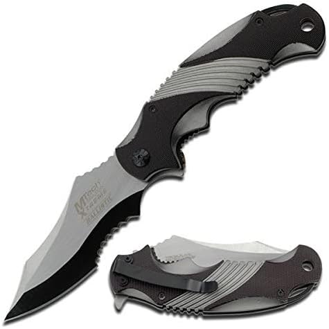 Mtech Extreme Ballistic Black Grey Assisted Tactical Flipper Pocket Knife