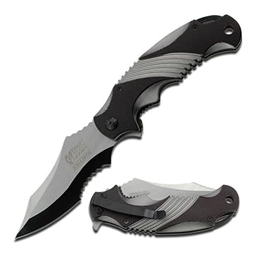 Mtech Xtreme Ballistic Black Grey Assisted Tactical Flipper Pocket Knife (1 Knife) (Original Version)
