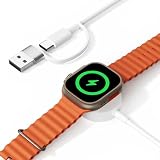 Wide Compatibility: Compatible with Apple Watch Ultra 2 / Ultra, Series 11 / 10 / 9 / 8 / 7 / 6 / SE / SE2 / 5 / 4 / 3 / 2 / 1 (38mm–49mm). Designed as a replacement or backup charging cable for Apple Watch. USB-C Charging Cable with USB-A Adapter: T...