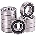 XiKe 10 Pack R8-2RS Bearings 1/2" x 1-1/8" x 5/16" inch, Stable Performance and Cost-Effective, Double Seal and Pre-Lubricated, Deep Groove Ball Bearings.