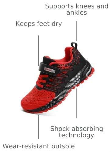 Image of KUBUA Kids Sneakers Lightweight Boys Girls Tennis Shoes | Breathable, Comfortable, Non Slip, Easy to Put On, Running, Walking, Gym, School, Daily Play, Toddler