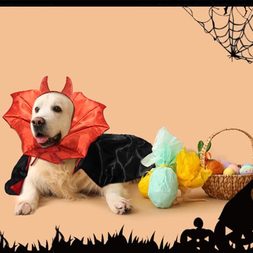Disfraz Vampiro para Perros y Gatos Rojo y Negro miniatura 7