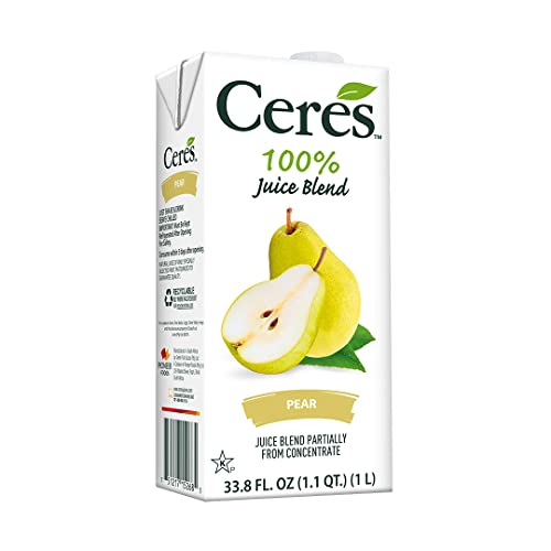 Ceres 100% All Natural Pure Fruit Juice Blend - Delicious Pear Edition - Rich In Vitamin C, No Added Sugar Or Preservatives, Cholesterol Free, Gluten Free - 33.8 Fl Oz (Pack Of 12) #TOP7