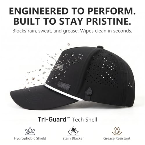 Image of TOP-EX Performance Baseball Hat for Men Water Resistant Golf Cap Running Cooling Snapback Laser Perforated